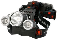 Naglavna svetilka Strend Pro Headlight H931, T6+2 XPE 300 lm, 1200 mAh, USB polnjenje