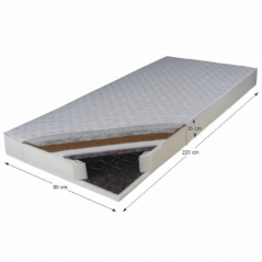 Materac sprężynowy 80x200, KOKOS ŚREDNI