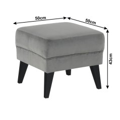 Hocker, hellgrau/schwarz, RODEZA