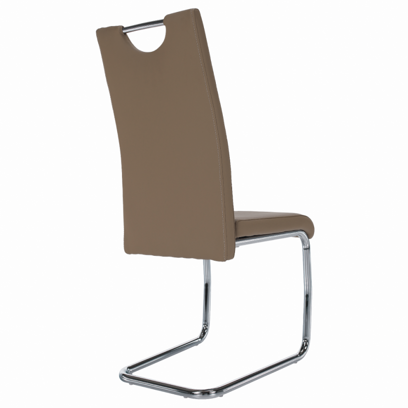 Esszimmerstuhl, Cappuccino/helle Nähte, ABIRA NEU