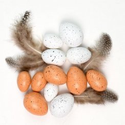 Plastikowe jajko dekoracyjne 2-4 cm, zestaw 16 sztuk