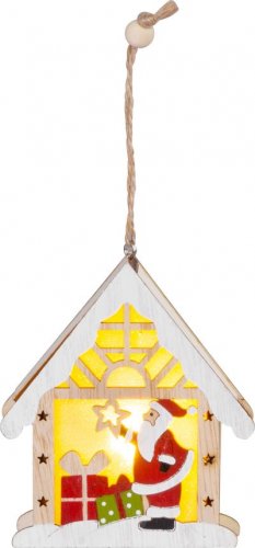 Božični okras MagicHome, Božiček v hiši, LED, viseči, 9x3x10,4 cm