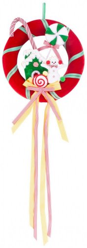 Decor de Craciun MagicHome, Coronita Candy Line, 40x95 cm
