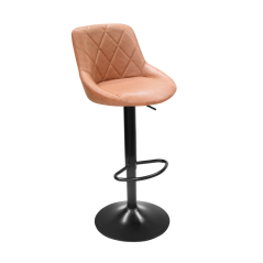 Barhocker, Ökoleder cognac/schwarz, TERKAN NEU