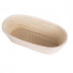 Ošatka ratan oválna s dreveným dnom 32x15x9cm - dekor Lístky KLC
