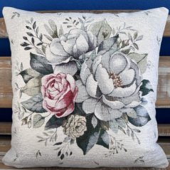 Obliečka na vankúš gobelínová celoročná RUŽA, 42x42cm