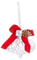 MagicHome Weihnachtsdekoration, Silber, 10x15 cm