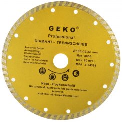 Diamantscheibe TURBO 180 x 22 x 2,9 mm, Vollsegment, GEKO