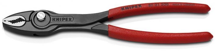 Zange KNIPEX 82 01 200, 200 mm, gerader/Seitengriff