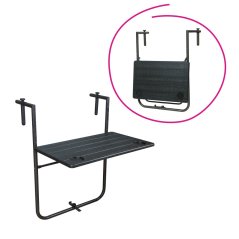 Sklopivi balkonski stol, crni, UZORAK