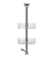 Fürdőszobai polc, 2 szintes, 70x25x7,5 cm