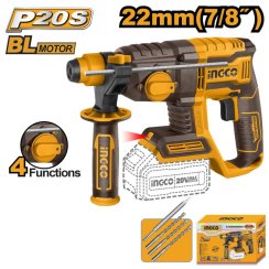 Kladivo vŕtacie Lítium-Iónové 2.0J CRHLI20208 INGCO AKU 20V P20S INDUSTRIAL bez akumulátora a nab.