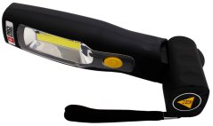 Lampa akumulátorová, 3W, COB LED. 400 Lumenů s kloubovou základnou, PRO-TECHNIK