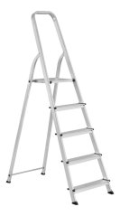 Schodiky Strend Pro AL-D5, 5 stupínkové, max. 125 kg, Alu
