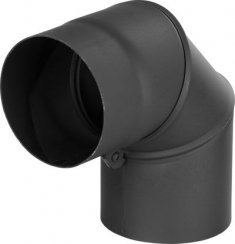 Kolanko HS.EX 090/180/1,5 mm z możliwością regulacji kąta, czopuch, kolano komina dymowego do podłączenia przewodów spalinowych