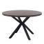 Blagovaonski stol, tamni hrast/crni, promjer 120 cm, MEDOR