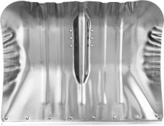 KOVOS Alu-Schaber, 490 x 370 mm, Aluminium-Schneeschaufel, Schaber, ohne Stiel, Farbmischung