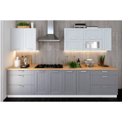 Felső szekrény, világosszürke/fehér, JULIA TYP 13