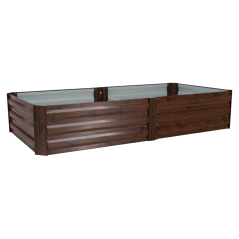 Magasított virágágy, barna, acél, NONKY TYP 7