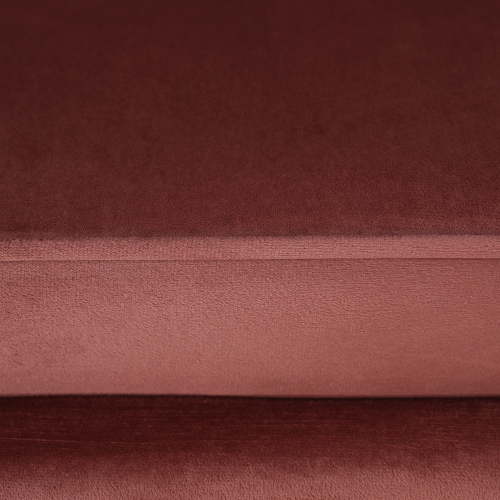 Klupa u Art-deco stilu, roza Velvet tkanina/zlatno krom-zlato, NOBLIN