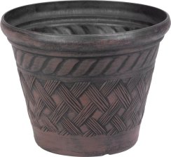 Strend Pro ültetőgép, 29x23 cm, sötétbarna, rattan mintás