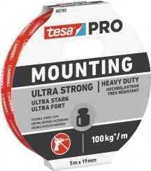 tesa® Mounting PRO Ultra Strong trak, montažni, dvostranski, lepilni, 19 mm, L-5 m