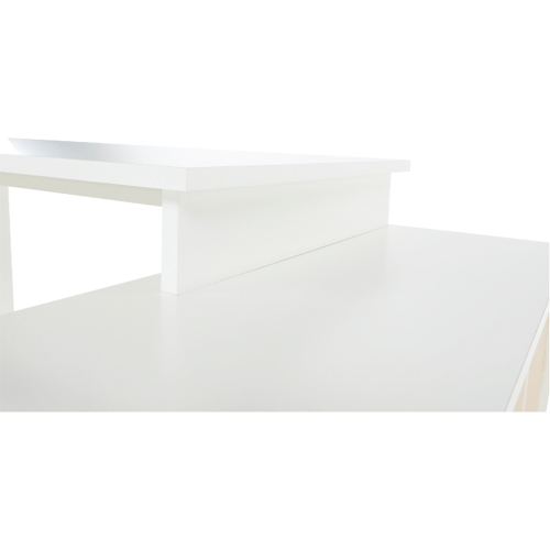 Psací stůl, bílá/šedá, DALTON 2 NEW VE 02