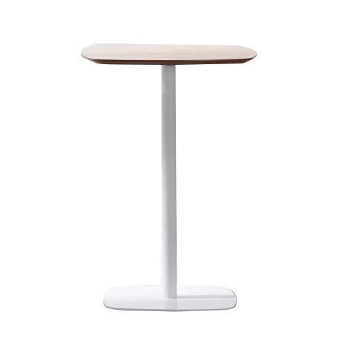 Barska miza, hrast/bela, MDF/kovina, premer 60 cm, HARLOV