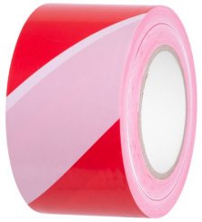 Páska Strend Pro, 75 mm, L-250 m, 60°C, PE, výstražná, červená/biela