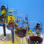 TEMPO-KONDELA HILY, sklenice na víno, set 4 ks, ručně malované, sklo
