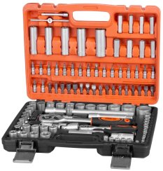 Strend Pro S210 Werkzeugset, 108-teilig, im Koffer, 1/4";+1/2";