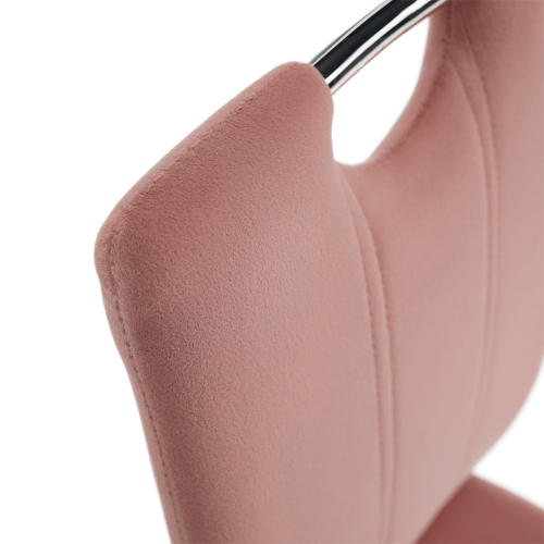 Krzesło do jadalni, różowy Tkanina Velvet/chrom, OLIVA NEW