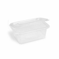 Tál-tartály (rPET) fedéllel, négyzet alakú, átlátszó 1000ml/50db