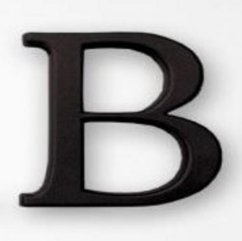 Zahlenhaus Aluminium 10,5 cm Buchstabe B