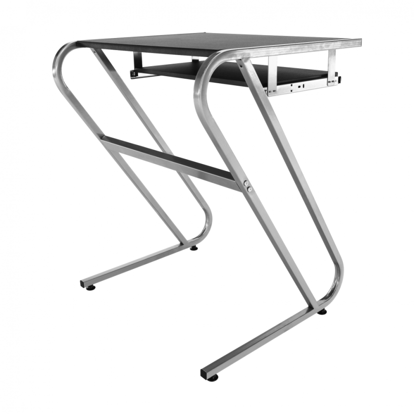 PC-Schreibtisch, Schwarz+Silber, JOFRY