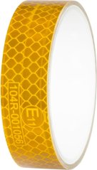 Strend Pro szalag, 25 mm, L-2 m, sárga, fényvisszaverő