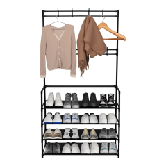 Akasztó cipőtartóval, fekete, TARAS (akció)