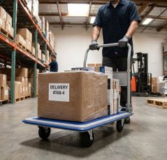 Kézi targonca PH308, emelvényes, szállító, acél, max. 300 kg