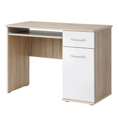 PC-Schreibtisch, Sonoma-Eiche/Weiß, EMIO TYP 6