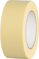 Bandă Strend Pro, 50 mm, L-50 m, 80°C, vopsea, mascare, adeziv, galben