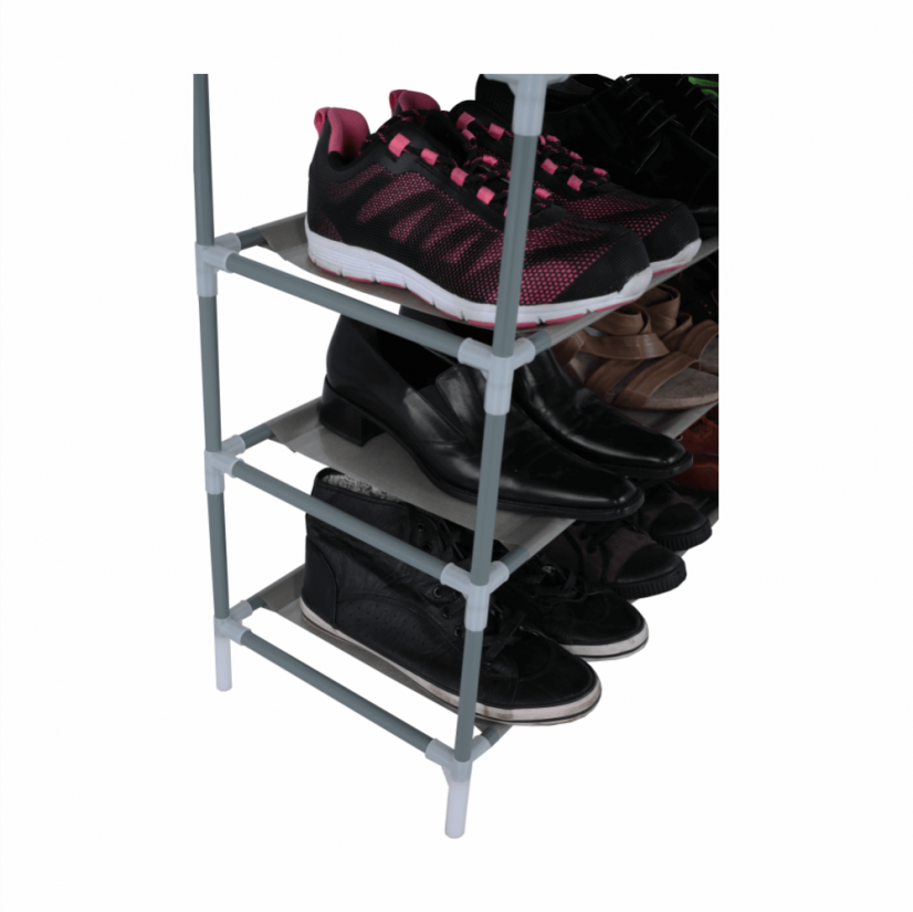 10-reihiges Schuhregal, grau, FILOU