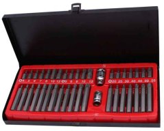 Bit készlet 10 mm, 40 darab, 6HRAN, TORX, XZN, fém tok, anyag S2, XL-TOOLS