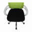 Pisarniški stol, zelena/črna/bela/krom, OZELA