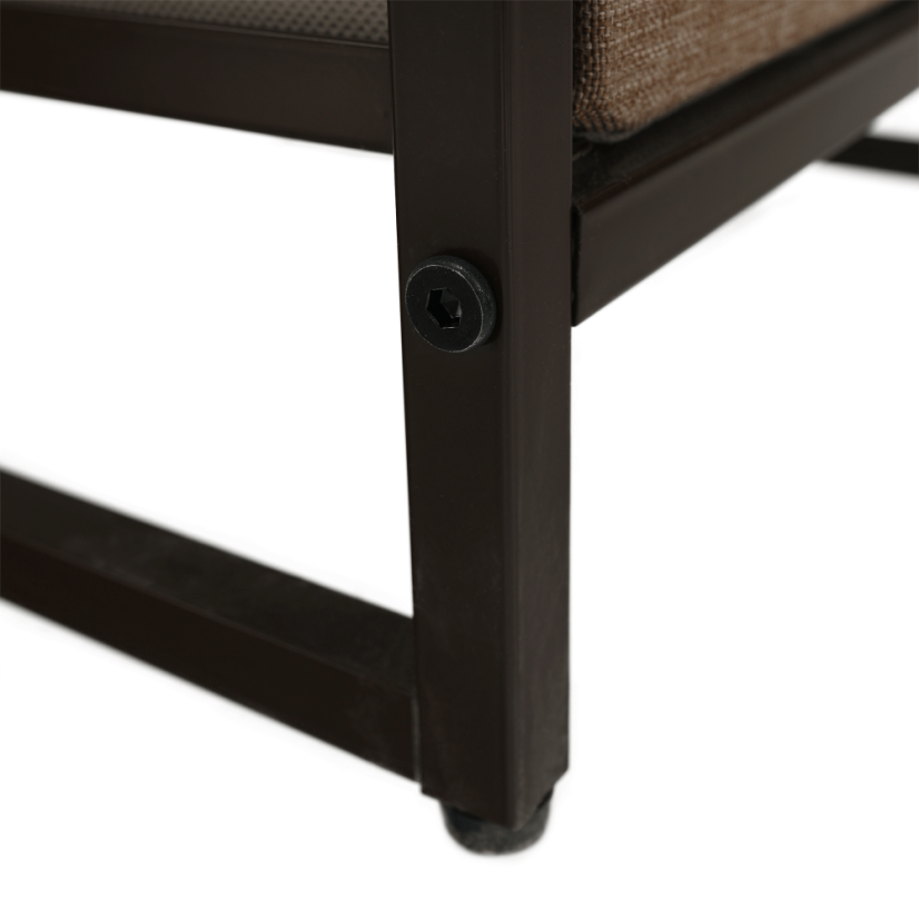 Kommode mit Stoffschubladen, beige/braun, HAZEL TYP 1