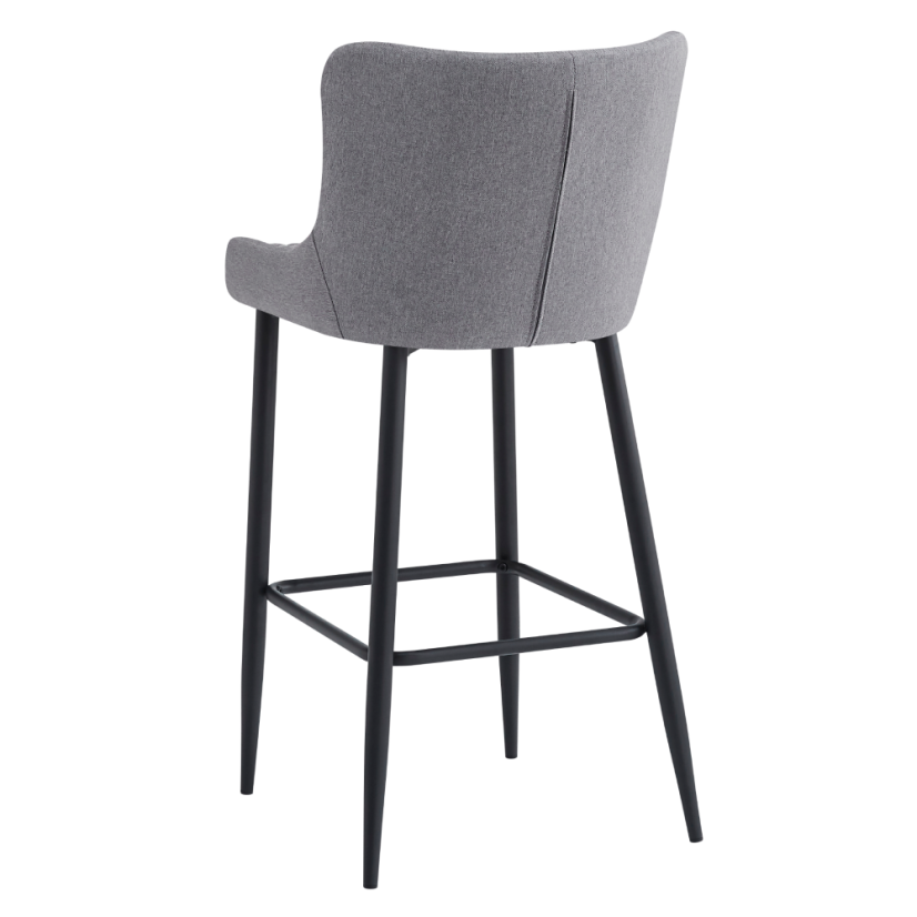 Barhocker, grau/schwarz, CEZARIA