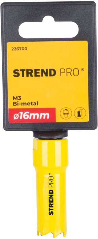 Strend Pro BHS44 Fräser, 16 mm, M3 Bimetall, Metallkrone, Säge
