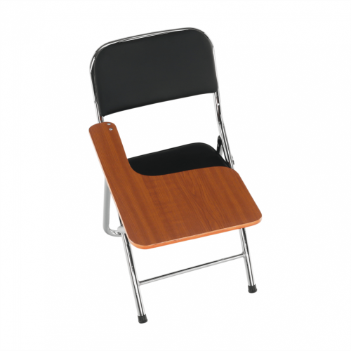 Stolica s pločom za pisanje, crna/prirodna, TEKER