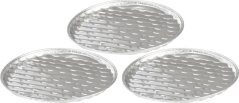 MagicHome castron, 34x2 cm, perforat, 3 buc, Alu, rotund