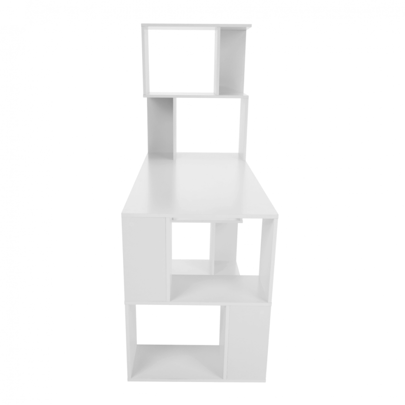 PC-Tisch mit Ablage, weiß, FLOKI NEW