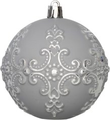 Gule MagicHome Vianoce, sada, 3 ks, strieborná, na vianočný stromček, 8 cm